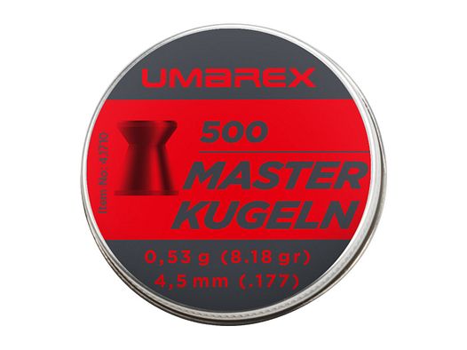 Umarex Masterkugeln 4,5 mm (.177), Flachkopf, 0,53 g, 500 St., Dose