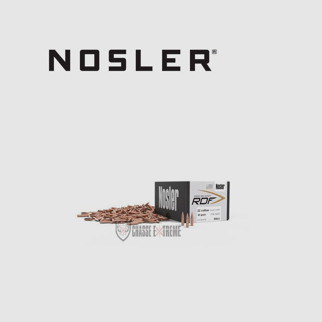 500 Proiettili NOSLER Cal. 30 - 175gr Rdf Hpbt