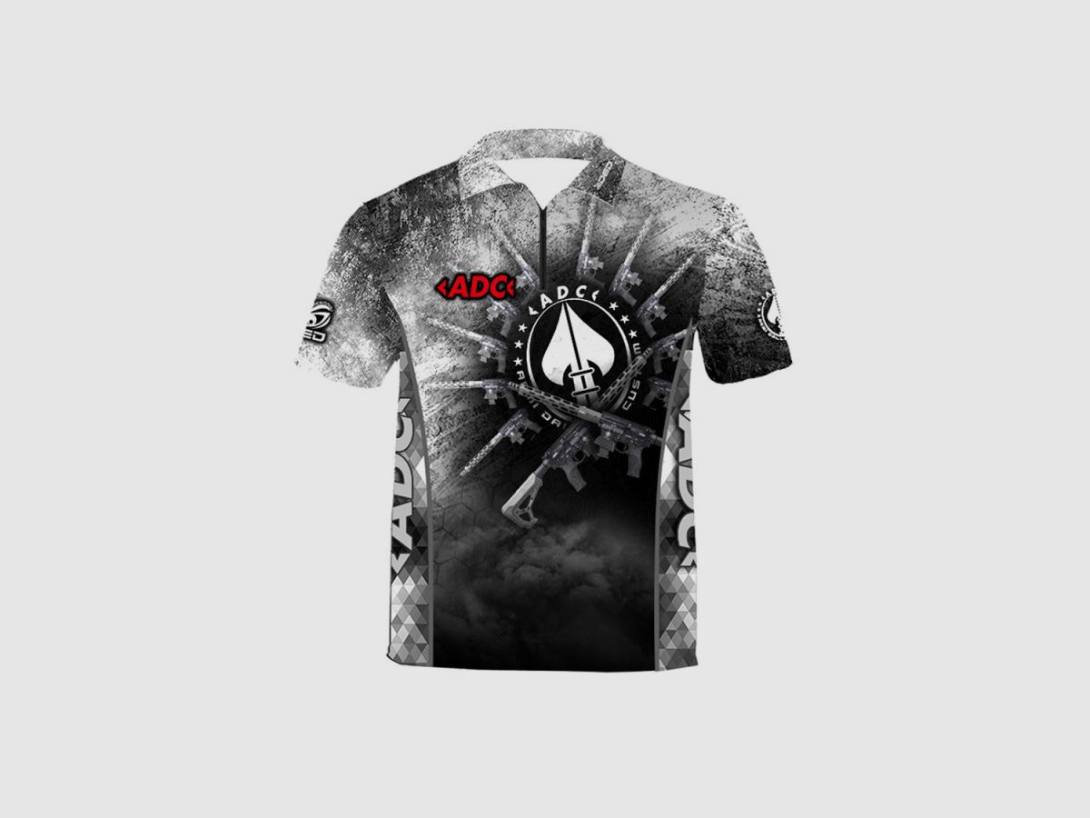 DED ADC Custom Competition T-Shirt - Grau, Größe: 3XL, Benutzerdefinierter Name: Kein Name, Bekleidungsart: Damen, Bild 3 von 3