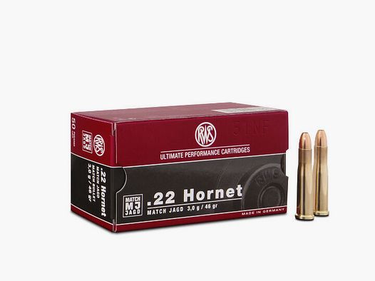 RWS .22 Hornet Match Jagd 3,0g/46gr.