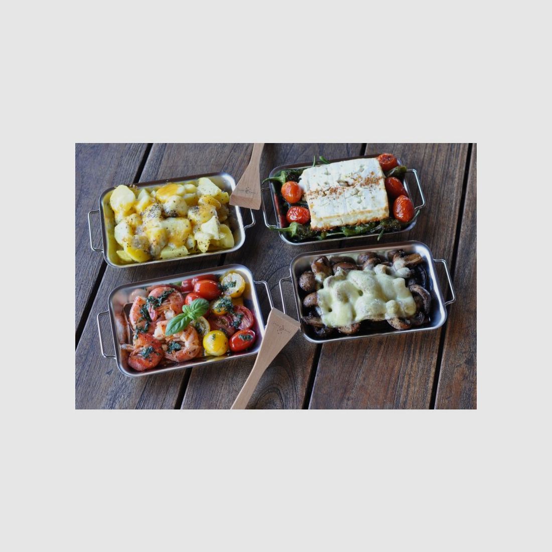 Grillfürst Grillpfännchen 2 Stück mit Doppelgriff