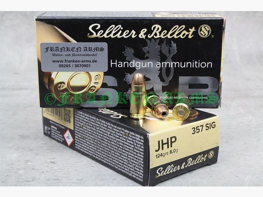 Sellier&Bellot .357 SIG JHP 124gr. 8,0g 50 Stück Staffelpreise