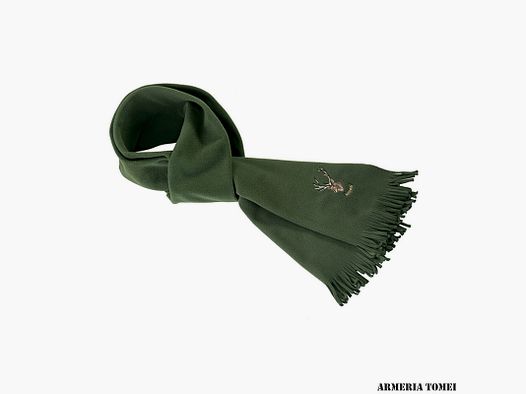 RISERVA – GRÜNE FLEECE-SCHAL 200 CM MIT SCHWEINEMOTIV