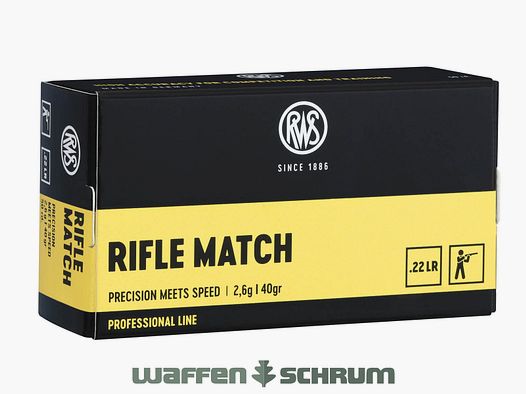 RWS Rifle Match 2.6g - 40gr. .22lr