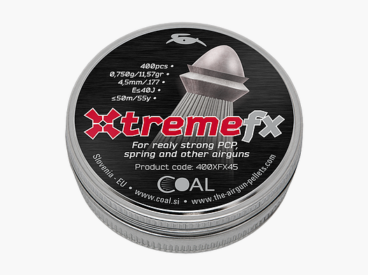 Coal Extreme 400FX testa parabolica pesante pallini di precisione 4,5mm 400 pz.