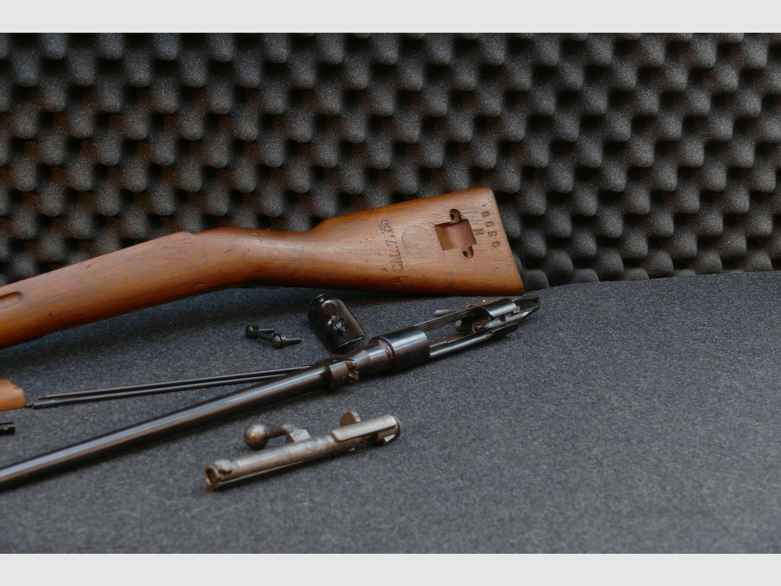 Carcano Mod. 1938 „Fucile Corto“, 7,35Carcano — 1939 — Calcio e sistema con lo stesso numero (fucile corto), ordinanza, collezionista