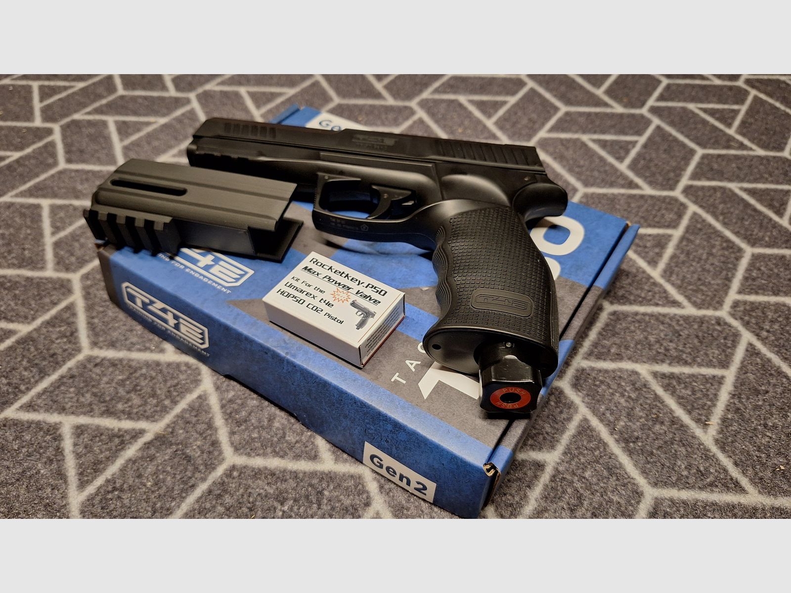 T4E HDP50/TP 50 Gen2 RAM Co2-Pistole cal .50 + Zubehör-Neu!