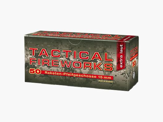 15MM TACTICAL FIREWORKS PYRO PFEIFPATRONEN EXTRA GŁOŚNE 50 SZT CE