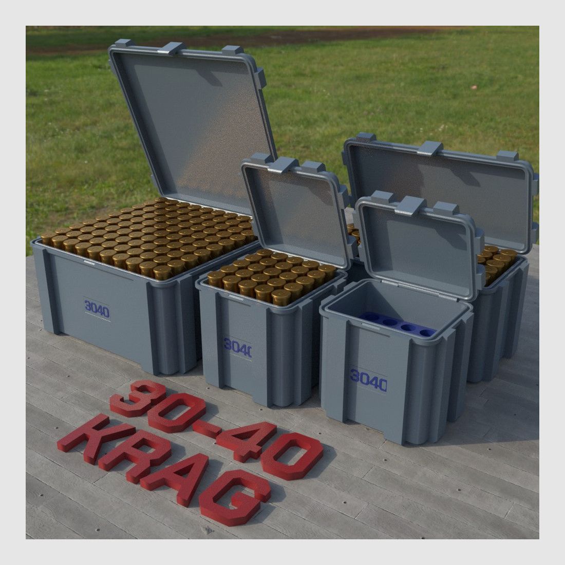 Filamelt Munitionsbox / Ammo Box .30-40 Krag – Patronenbox ‘Klappdeckel’ – 20 / 25 / 50 / 100 Runden