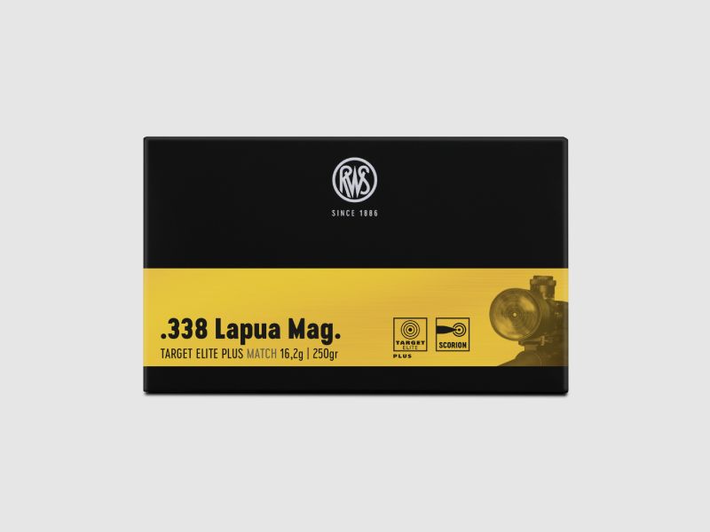 RWS TARGET ELITE PLUS - 338 LAPUA MAG. 250GRS. HPBT - 20 PATRONEN