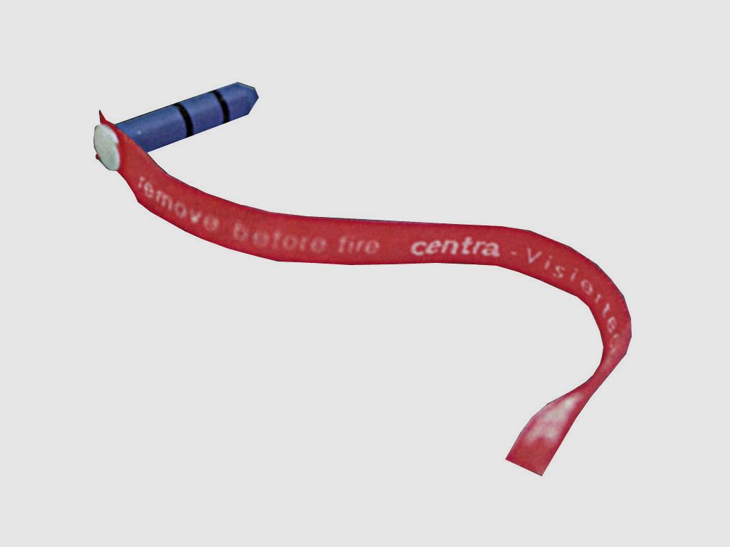 Safety cartridge with safety flag - Safety Flag - .44