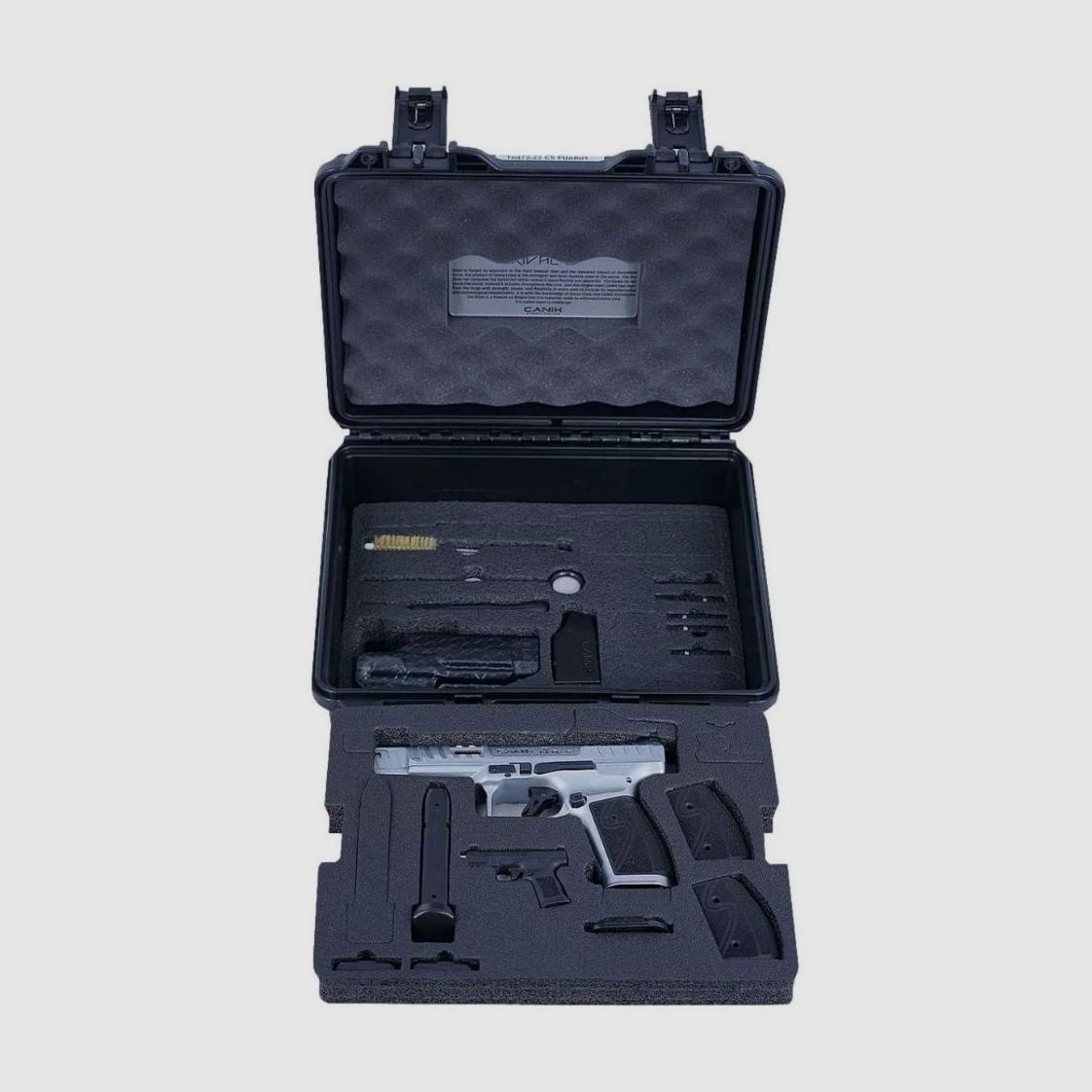 Pistole Canik SFx RIVAL-S, Chrome, 9×19, 18 Schuss, OR, Steelframe, Holster, Bild 3 von 3