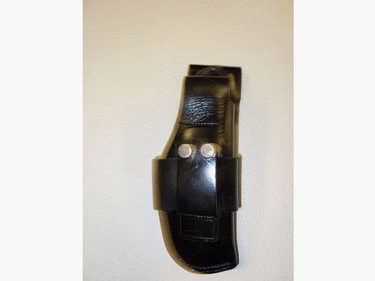Leather holster P6 BUND 1095-12-178-5407 belt - Black holster for pistol SIG SAUER P6 and P225