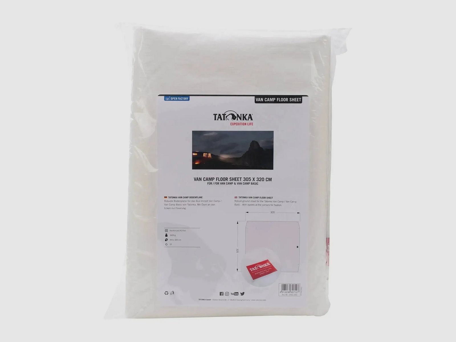 Tatonka Tent Groundsheet Van Camp Floor Sheet 305 x 320 cm