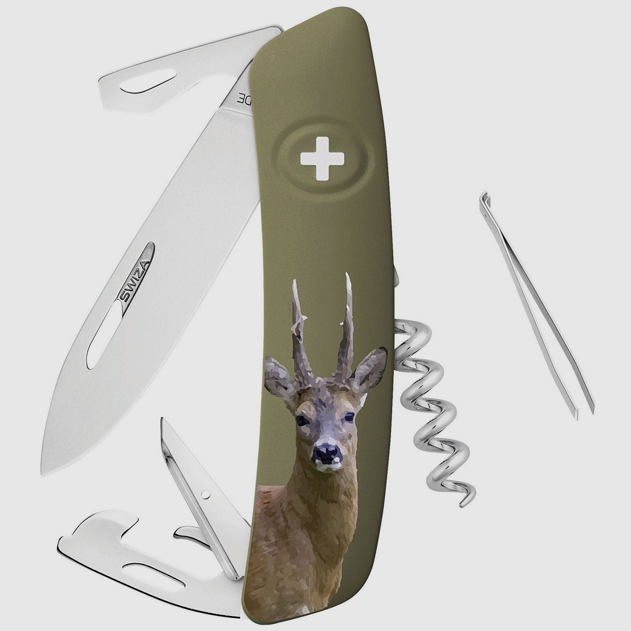 Swiza Taschenmesser D05 mit Jagdmotiv