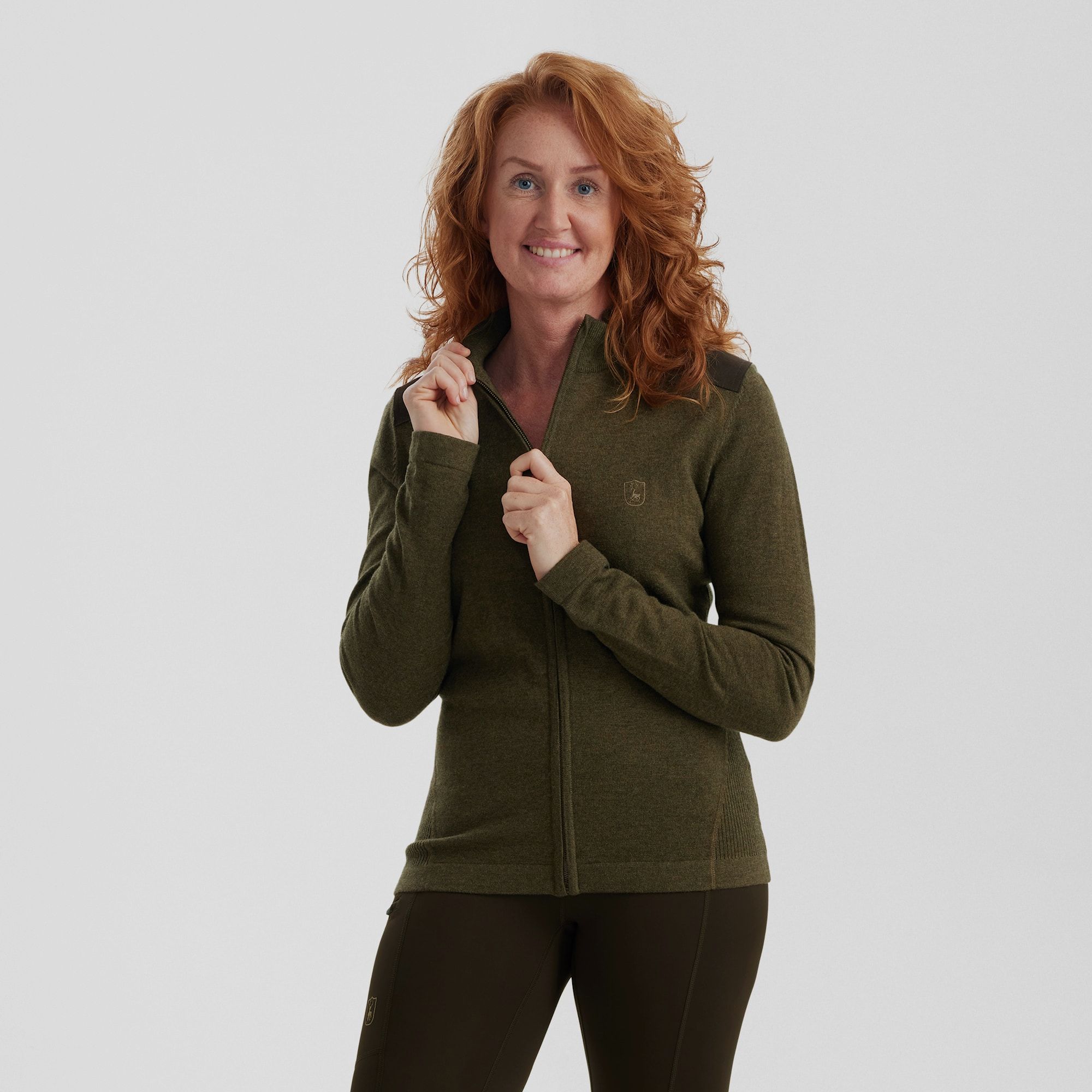 Deerhunter Lady Darlington Knit Cardigan Cypress 48