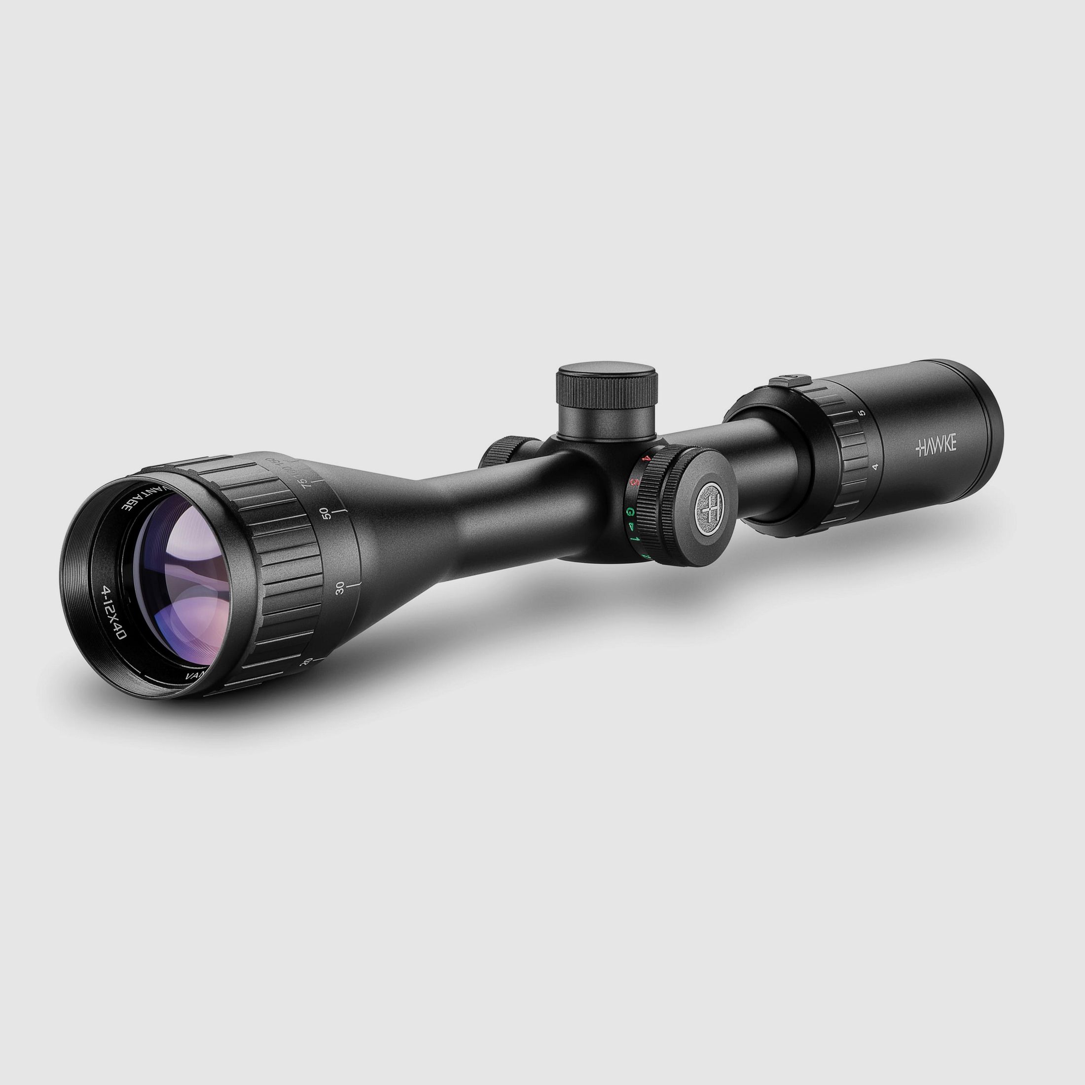 HAWKE 14242-1 Ensemble de lunette de tir VANTAGE 4-12x40 AO RIMFIRE 22 WMR 22113 Montage en anneau 25,4mm central