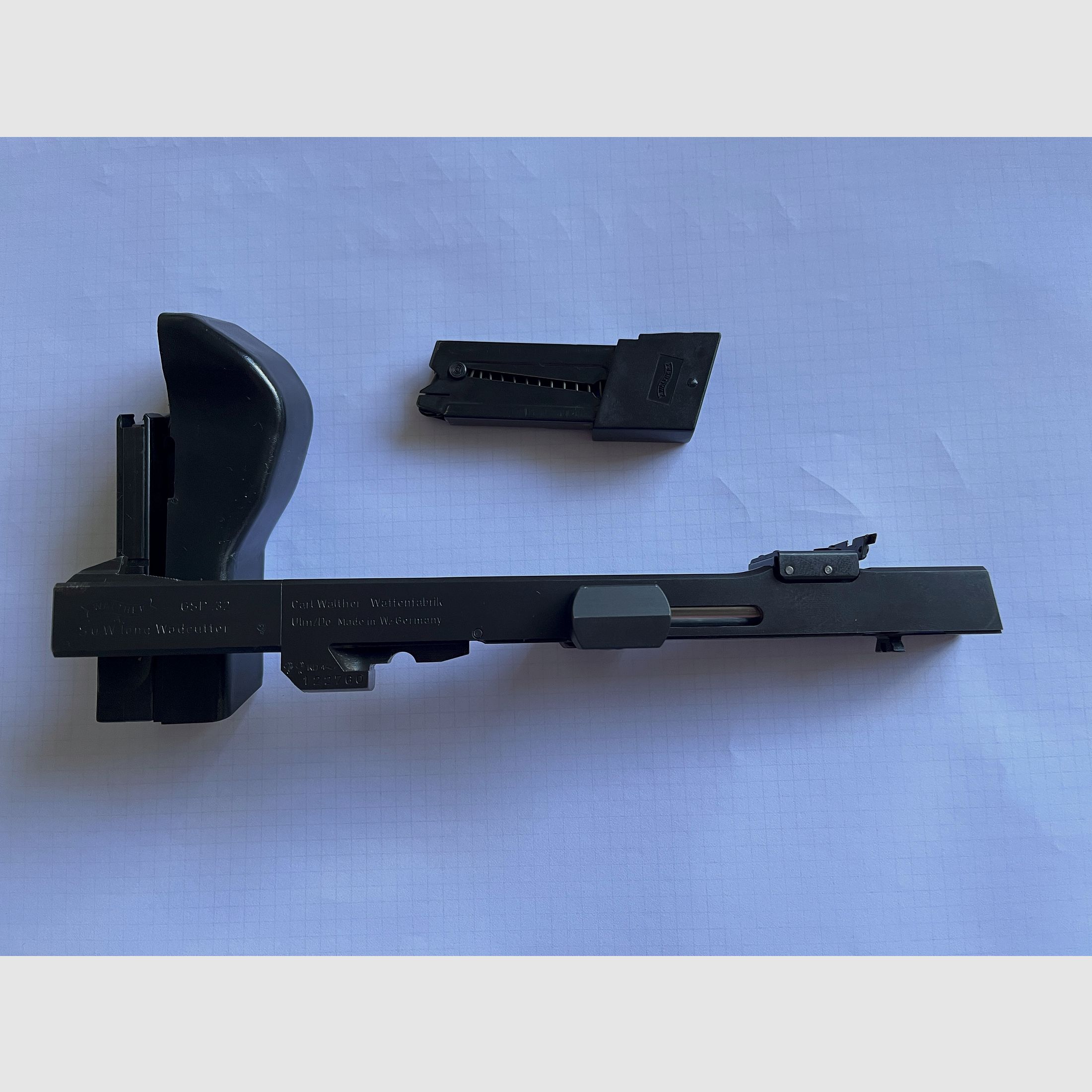 Pistola sportiva Walther GSP in calibro .22 con un sistema intercambiabile in calibro .32