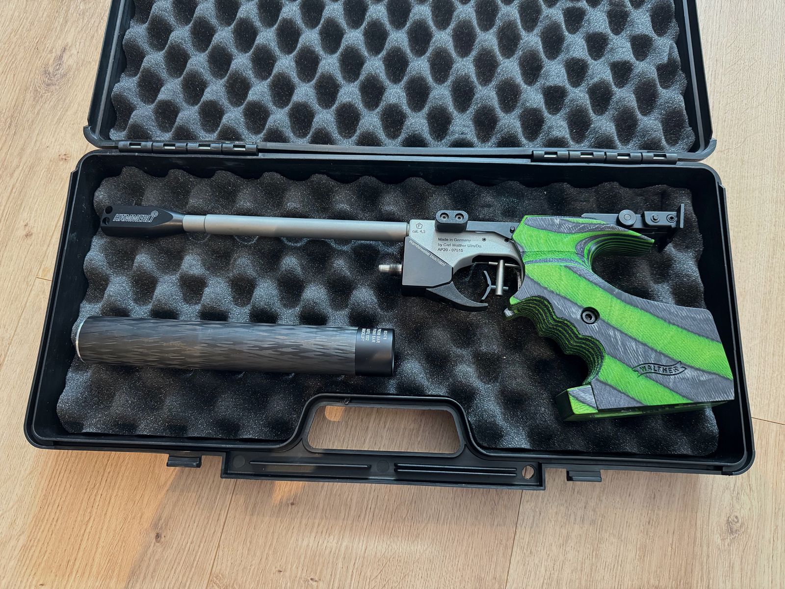 Hämmerli AP20 Pro Green Pepper pistolet pneumatyczny – jak nowy + 4.500 strzałów RWS R10 Match