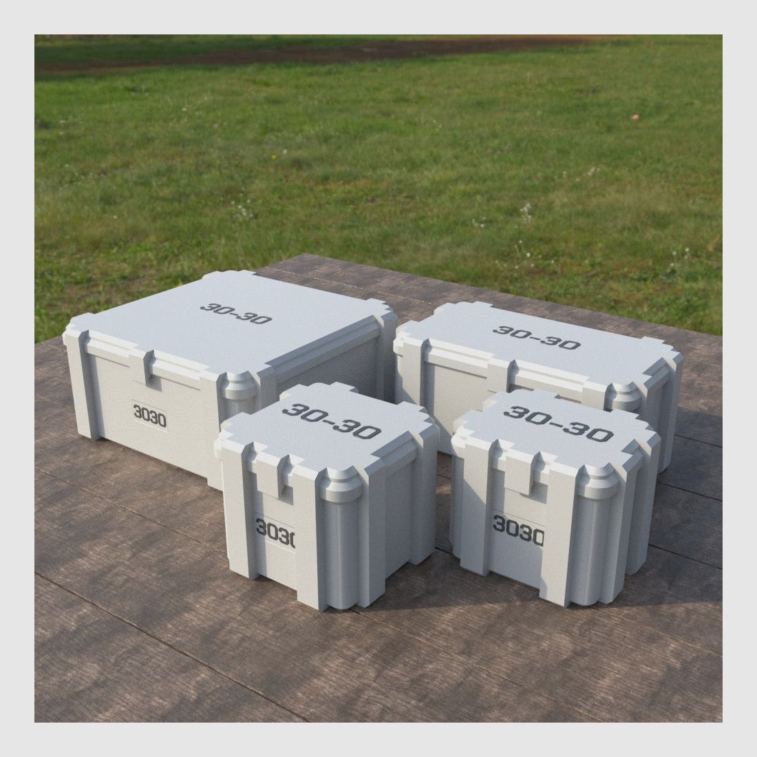 Filamelt Munitionsbox / Ammo Box .30-30 WIN – Patronenbox ‘Klappdeckel’ – 20 / 25 / 50 / 100 Runden