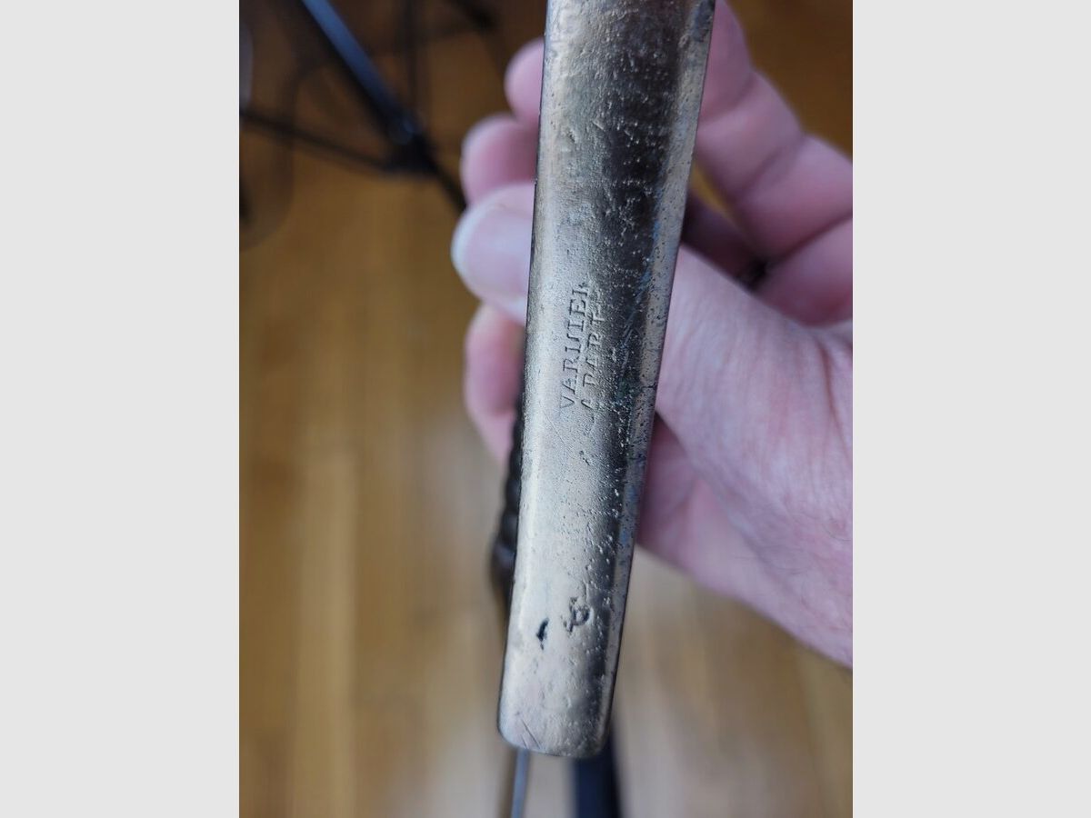 Sciabola Briquet Modello 1767 – Rivoluzione – Firmato « VARNIER A PARIS » – Fodero – BE, immagine 7 di 11