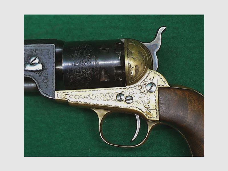 Hege Revolver Colt 1851 Navy, graviert