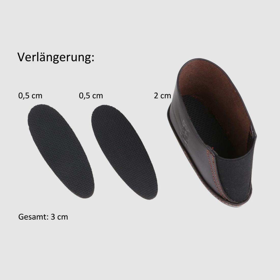 Shaft extension leather in three sizes