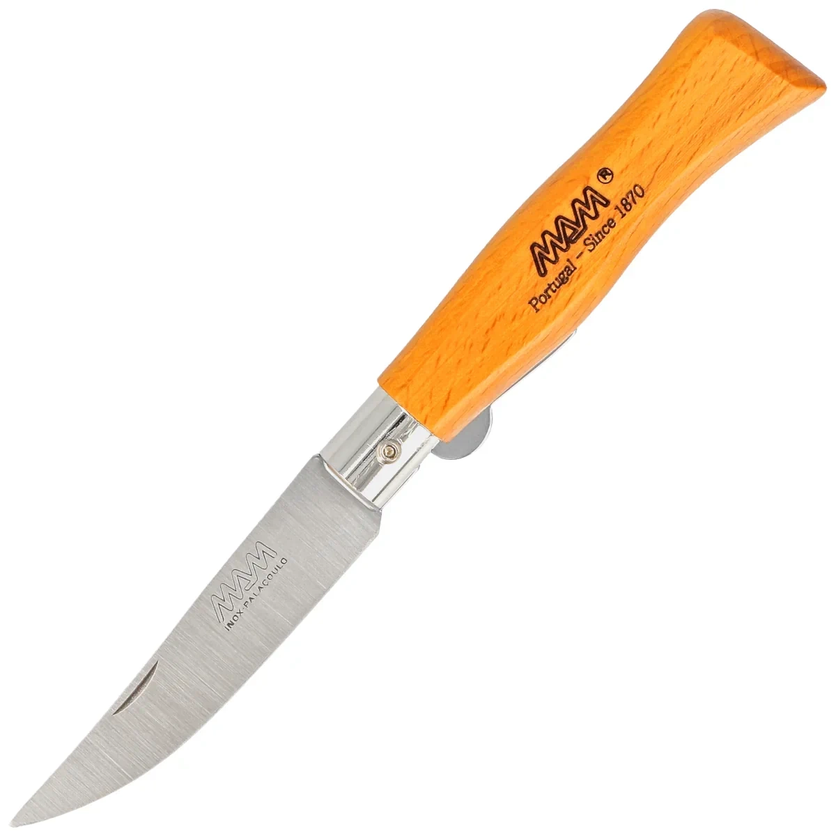 Folding knife MAM Douro Blade Lock Orange Beech Wood, Inox HW, Satin 420 (2006-OR)