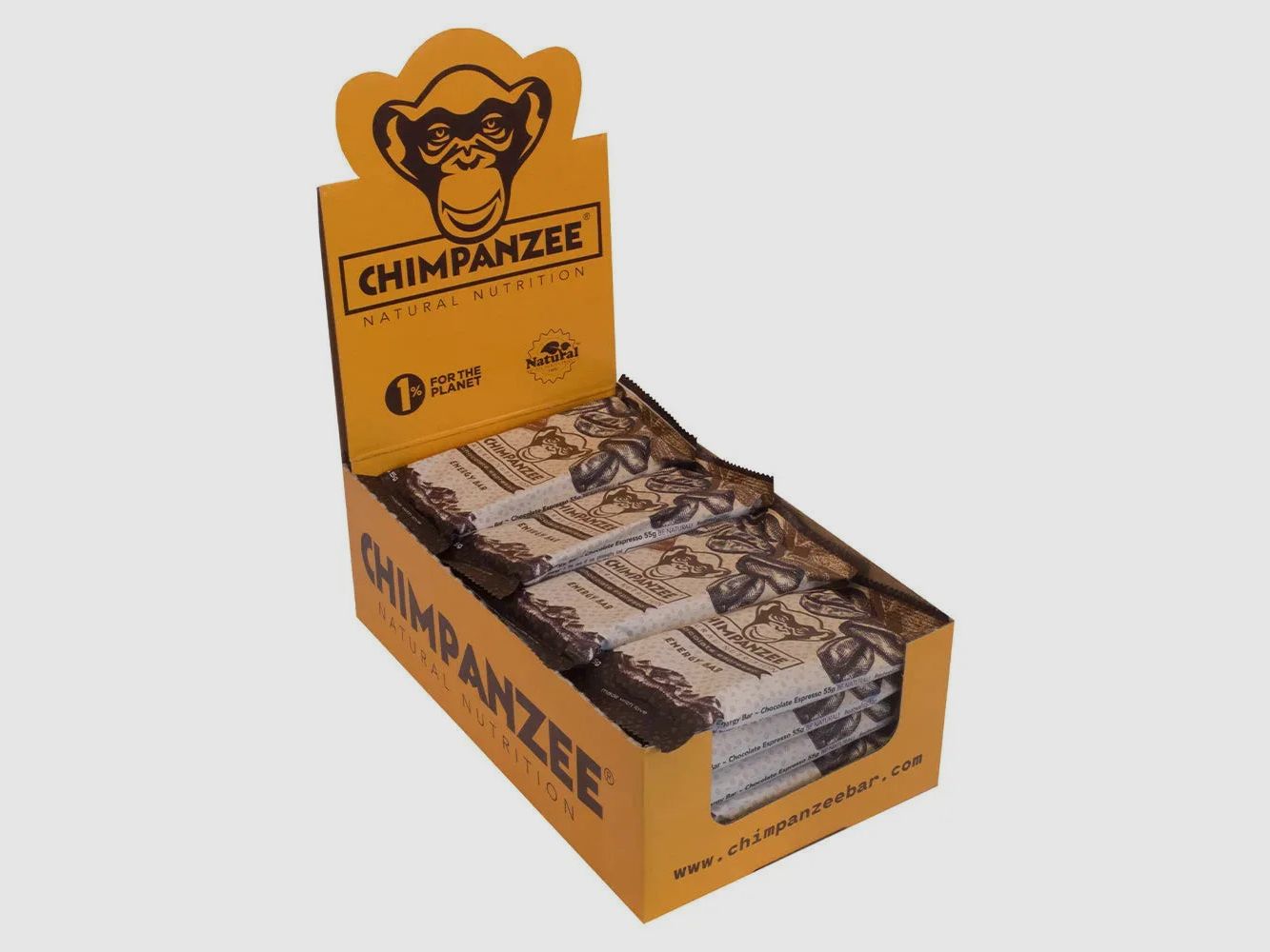 Chimpanzee Riegel Energy Bar Schokolade Espresso 20 Stück