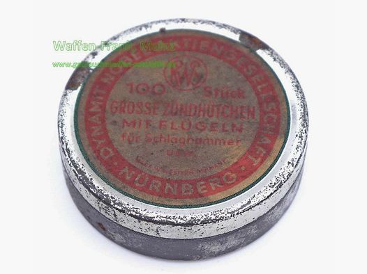 RWS (Dynamit AG) Nürnberg Original Zündhütchen-Blechdose