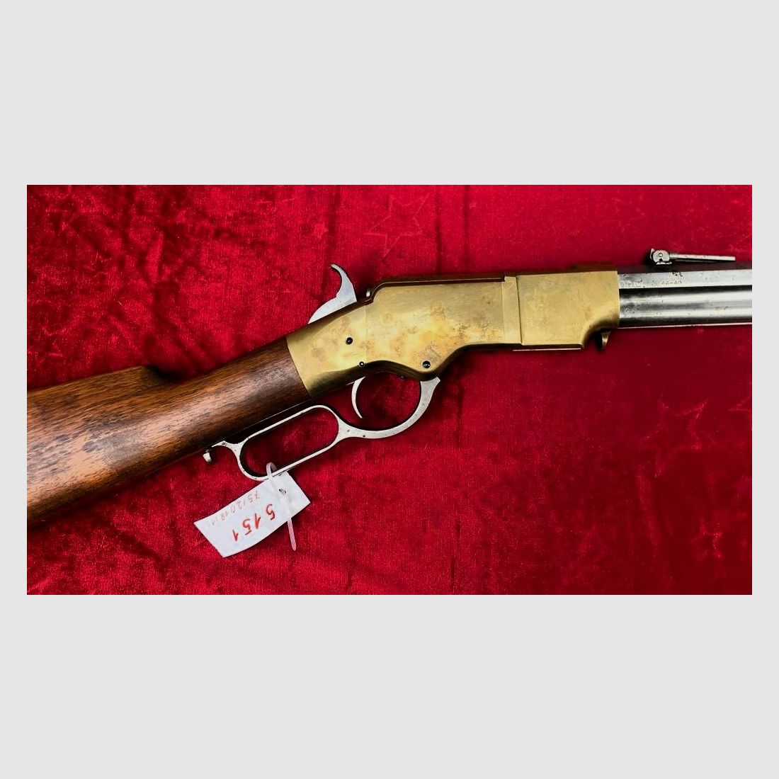 HEGE Uberti 1860 Henry Sonderserie mit Messingsystem und Lauf in White Finish Carbine Kal. 44/40 One of One Thousand 