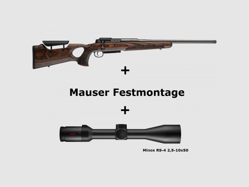 Mauser M25 Max + Minox RS4 2,5-10x50 + Montage + ... Komplettpaket