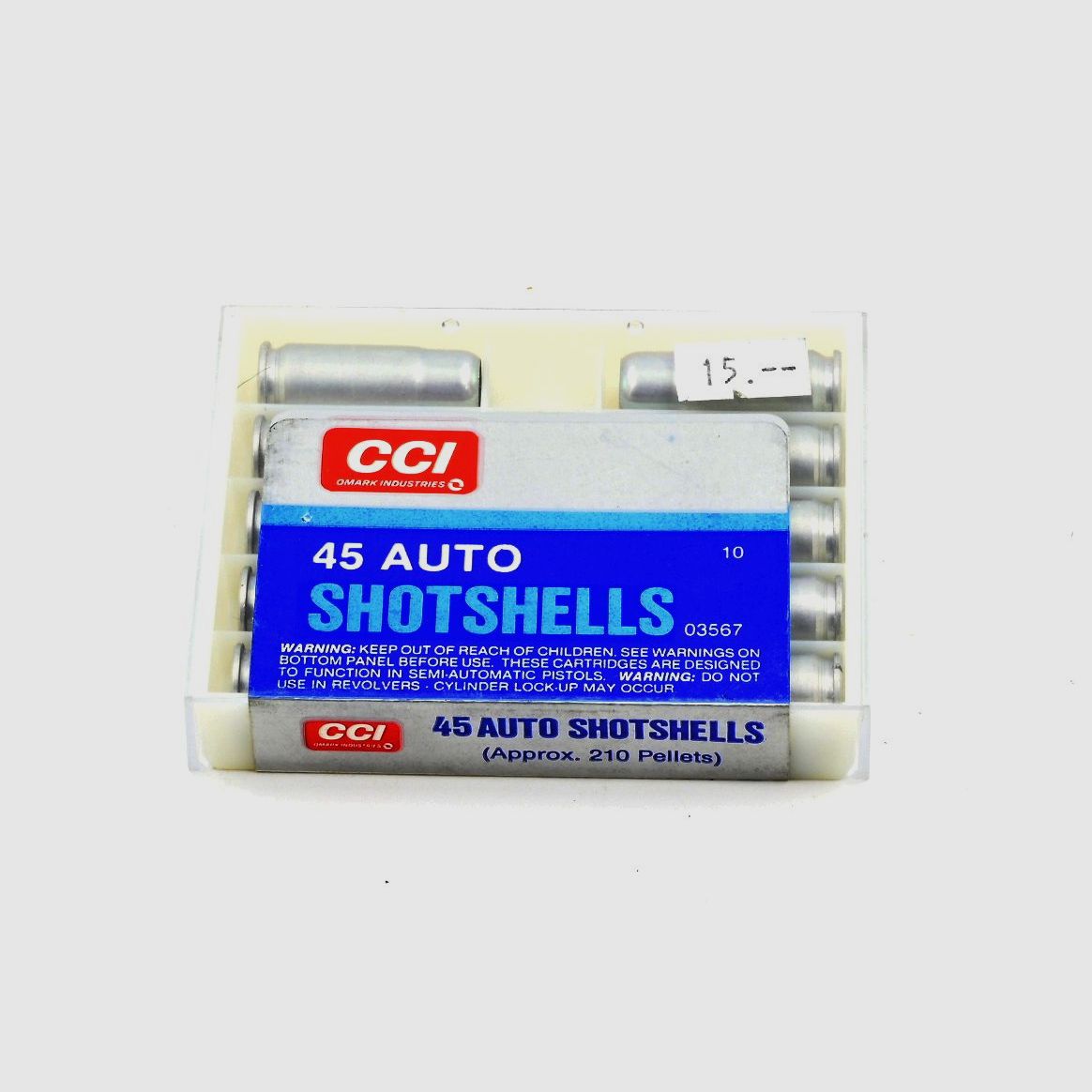 CCI 45 ACP, cartuccia a pallini 0,25 oz, 9 gr., 10 pz.