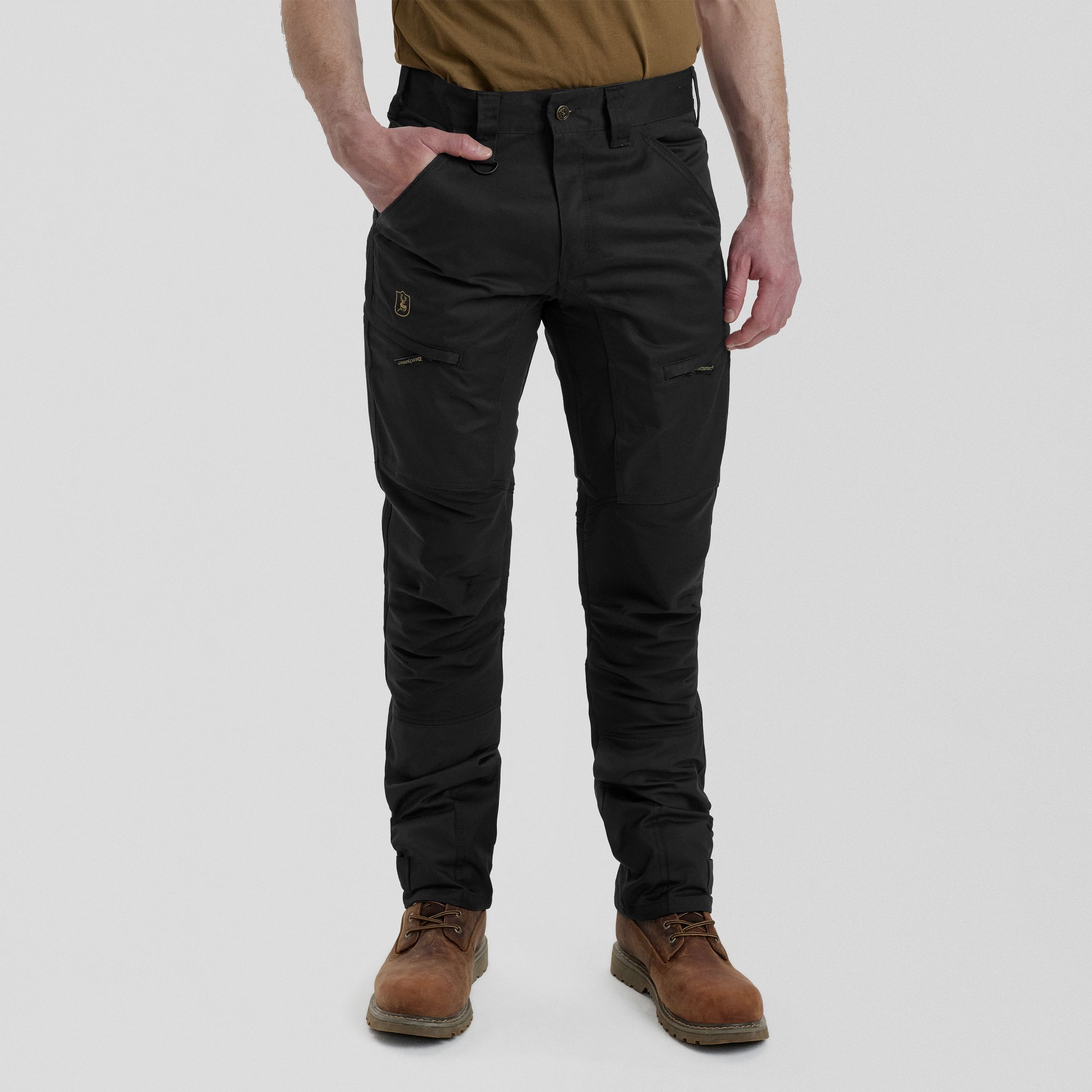 Rogaland stretch pants with contrast - Black - Men's clothing size: 23