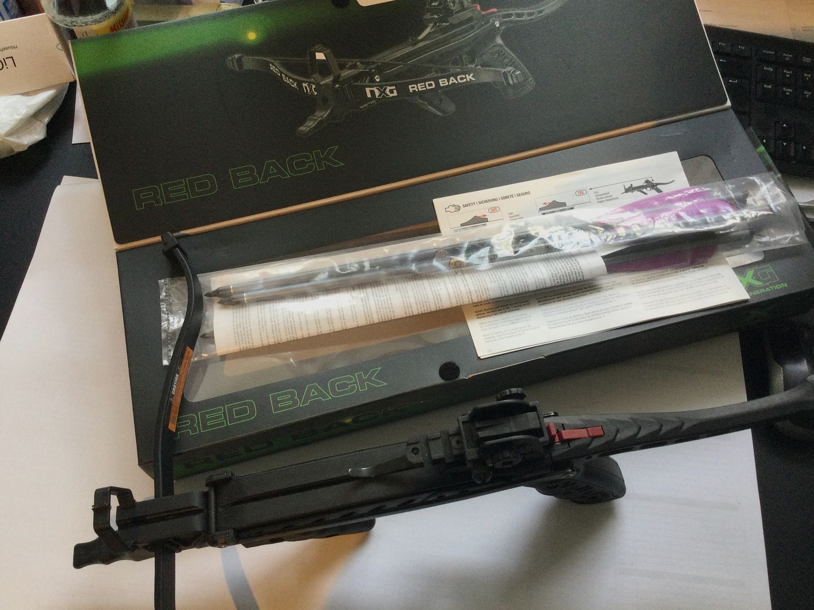 NXG RED Back, Armbrust, wie abgebildet, incl Pfeilen und Verpackung