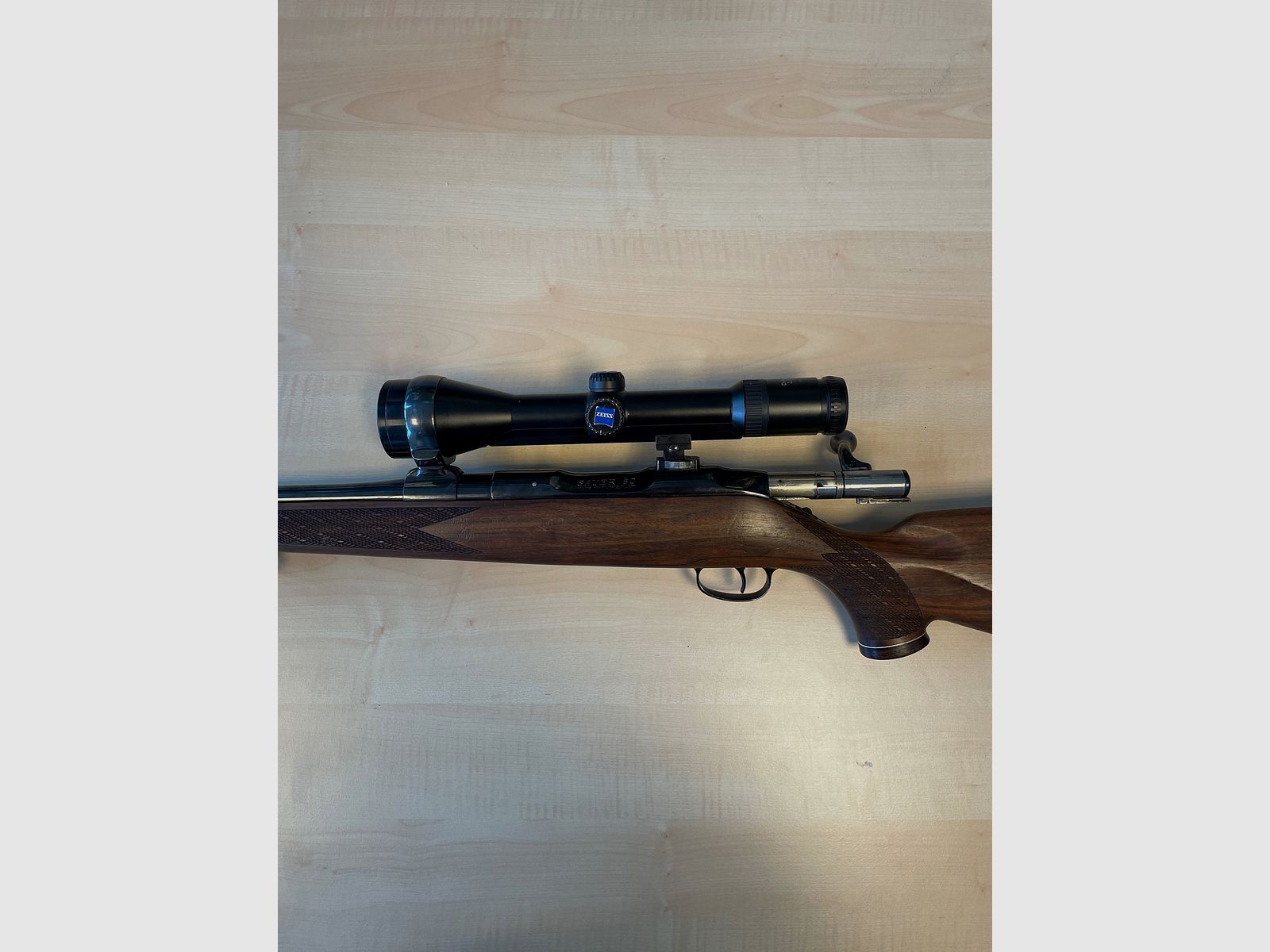 Rep. Büchse Sauer 80 Kal. 243. Rem mit ZF Zeiss Diavari 2-10x50T + Schalldämpfer Roedale Hybrid 47XK