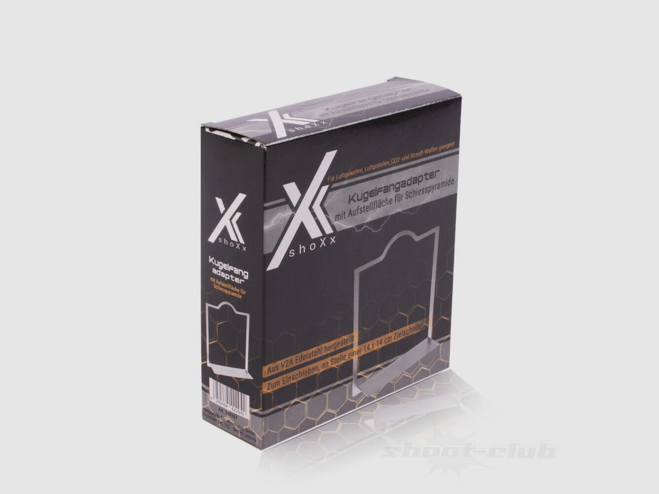 adattatore shoXx per trappola per proiettili 14x14 cm con area di supporto per, immagine 5 di 5