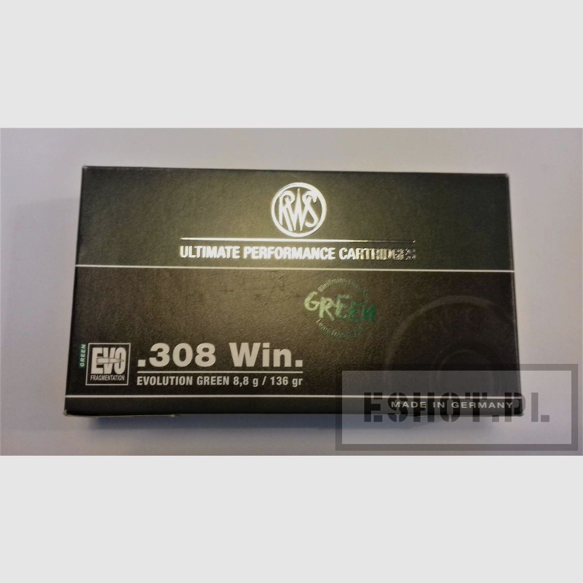 RWS Munition cal.308Win EVO Green 8,8 g (Packung mit 20 Stück)