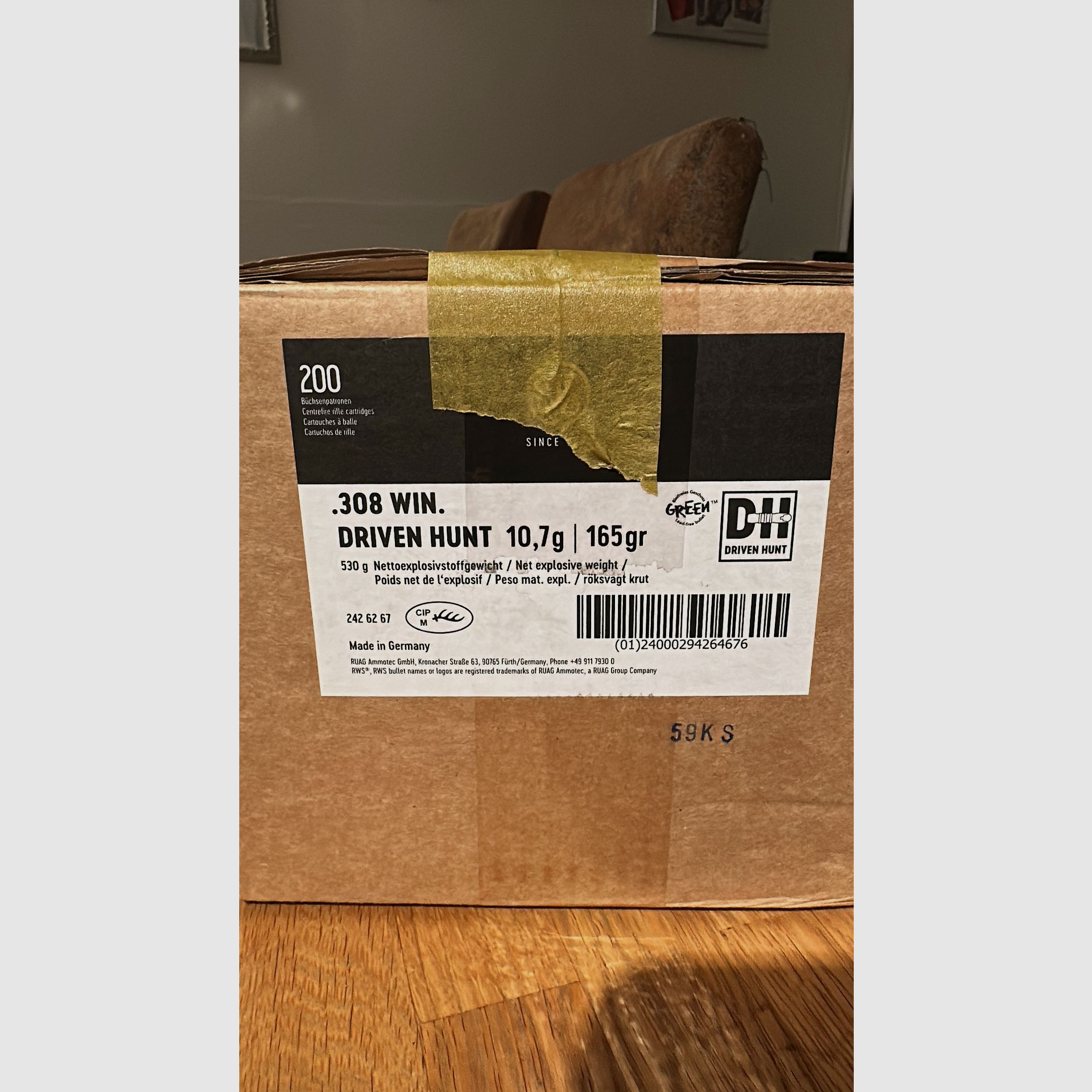 RWS Driven Hunt Kal. .308 Win. 10,7 g/ 165 grs. 11 Packungen 