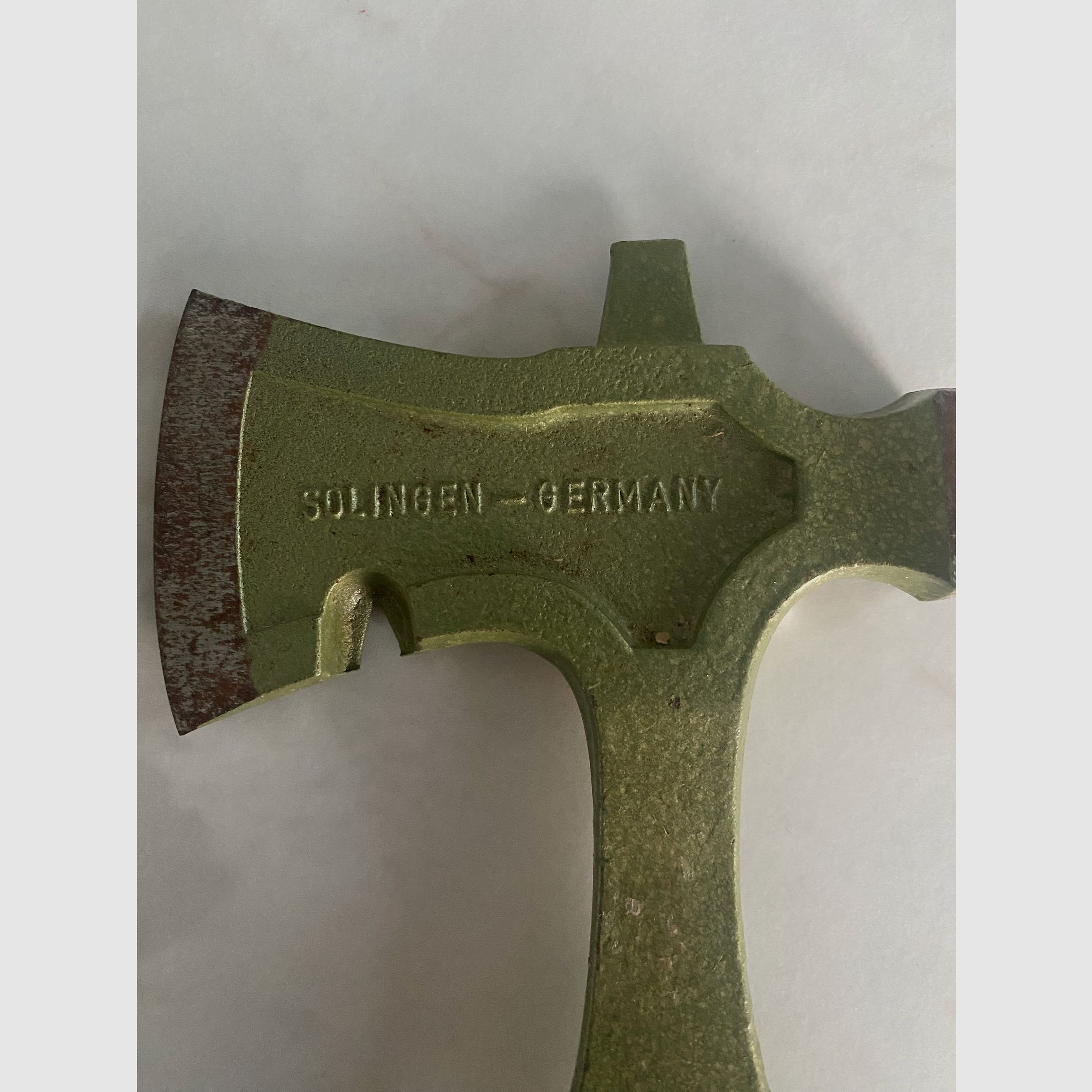 Ascia da caccia vintage / ascia da campeggio Solingen – Germania con manico in corno di cervo