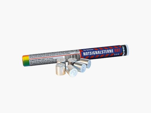 Munitions à effet ZINK - étoiles de signalisation d'urgence rouges 10 pièces.