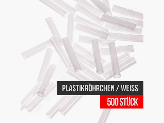 weiße Plastikröhrchen für Kugelfang / Schießbude/ 500 Stück