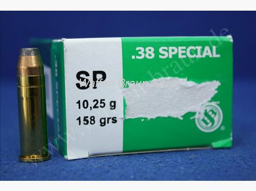 S+B .38Spec. SP NON-TOX 158grs. 50St