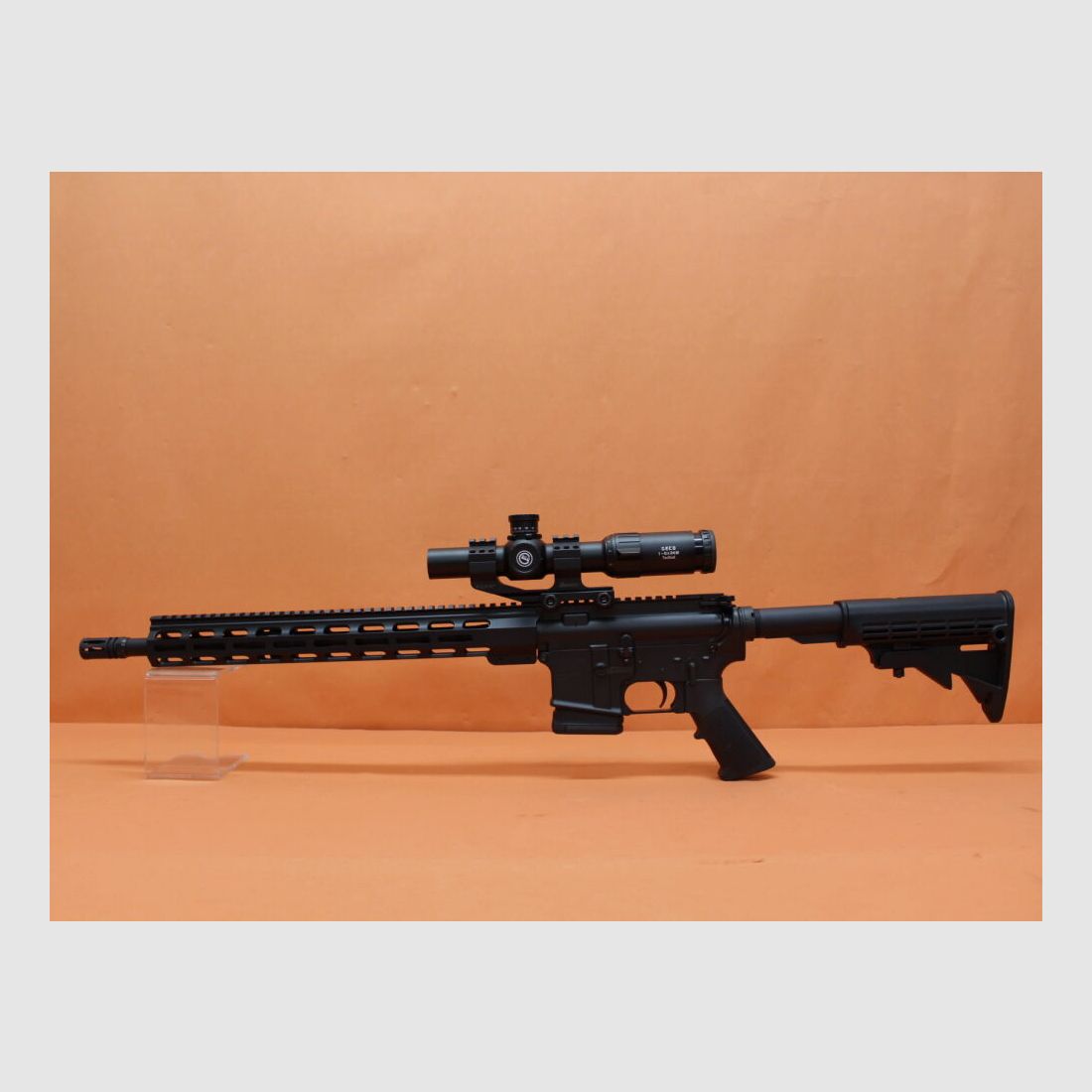 AimZone Ha.Büchse .223Rem AimZone Aim15 Basic Sporter 16L System AR-15 +Geco 1-6x24 Zielfernrohr+Burris PEPR