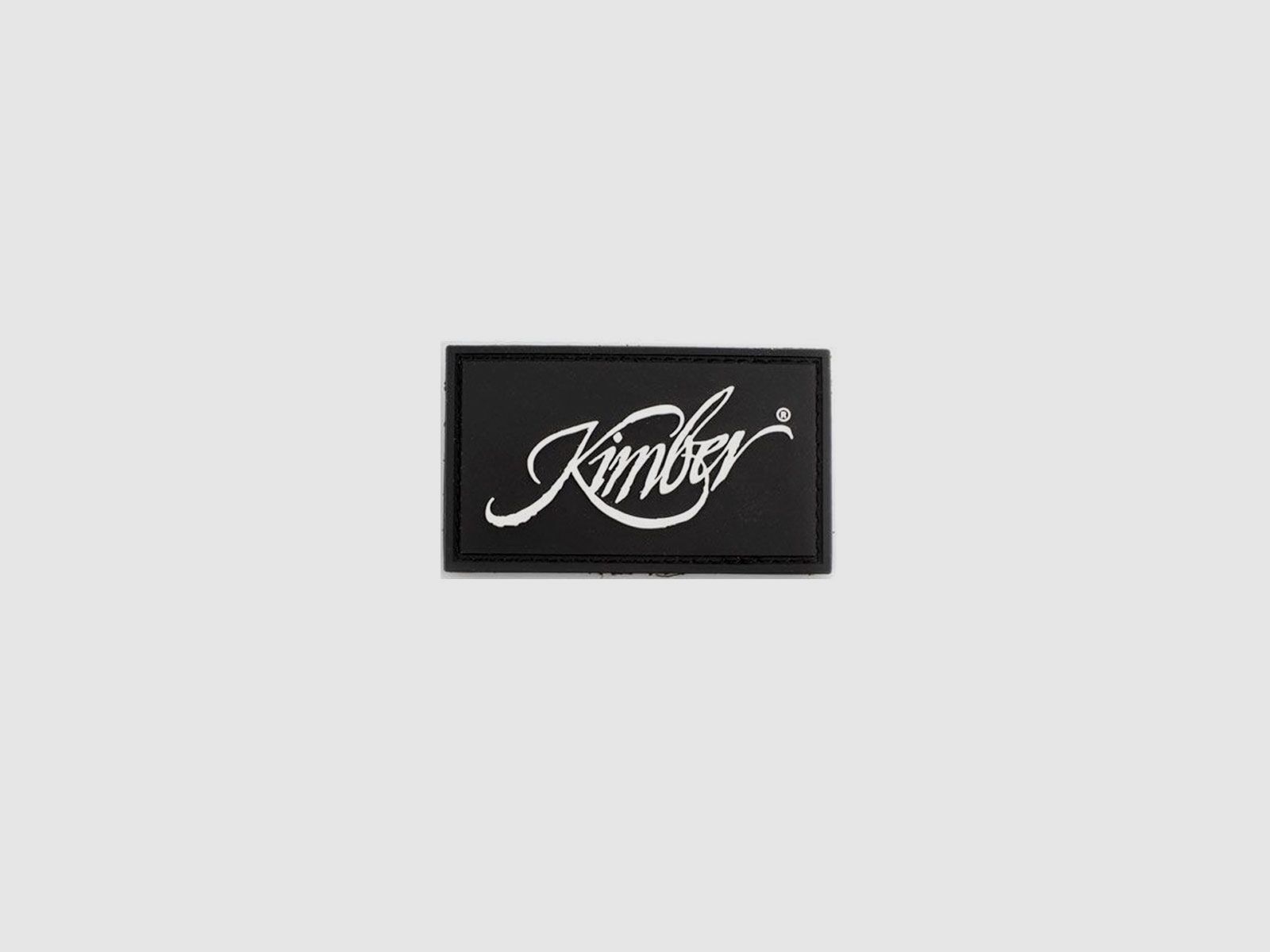 Patch in PVC con velcro nero con logo bianco
