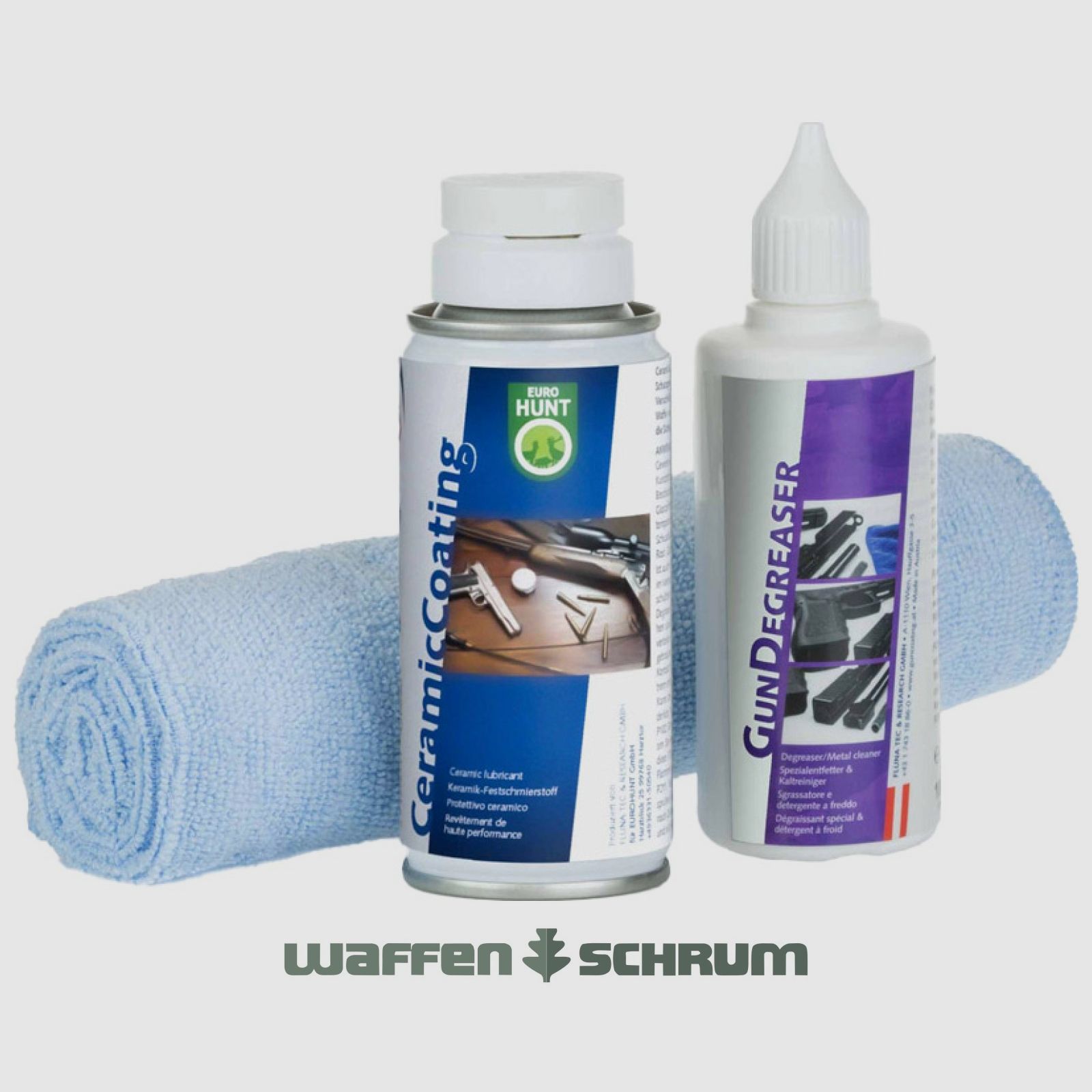 Eurohunt Waffenpflegeset Cearmic Coating 100ml / Spezialentfetter 100ml