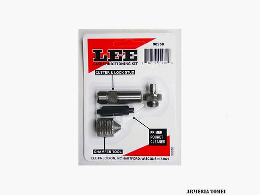 LEE – KIT ATTREZZI RICONDIZIONAMENTO BOSSOLI (CASE CONDITIONING KIT CUTTER & LOCK STUD) 90950