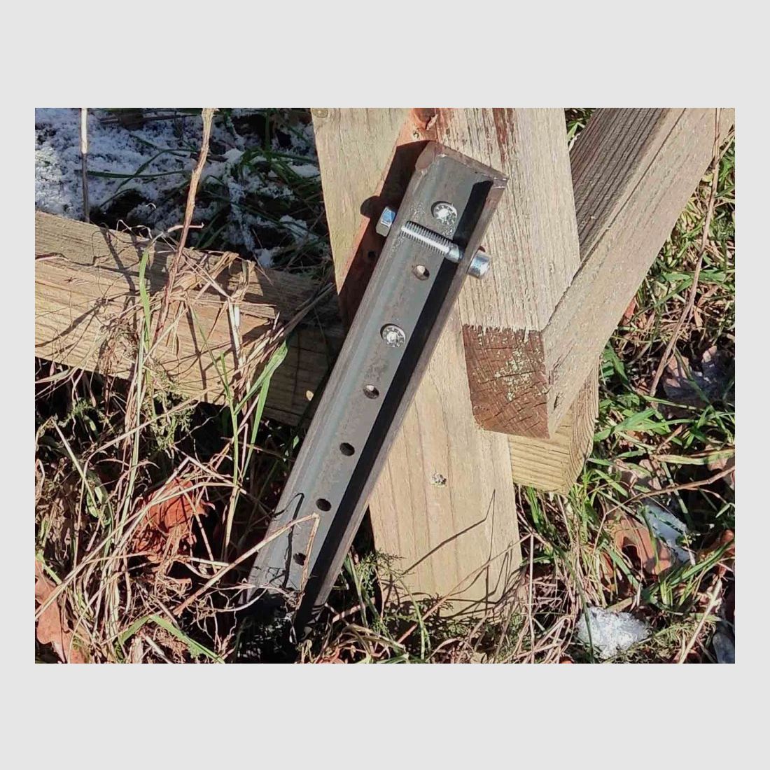 Ground spike/ground anchor for pulpit mounting made of steel 4-piece set 115cm long EXTREMELY solid