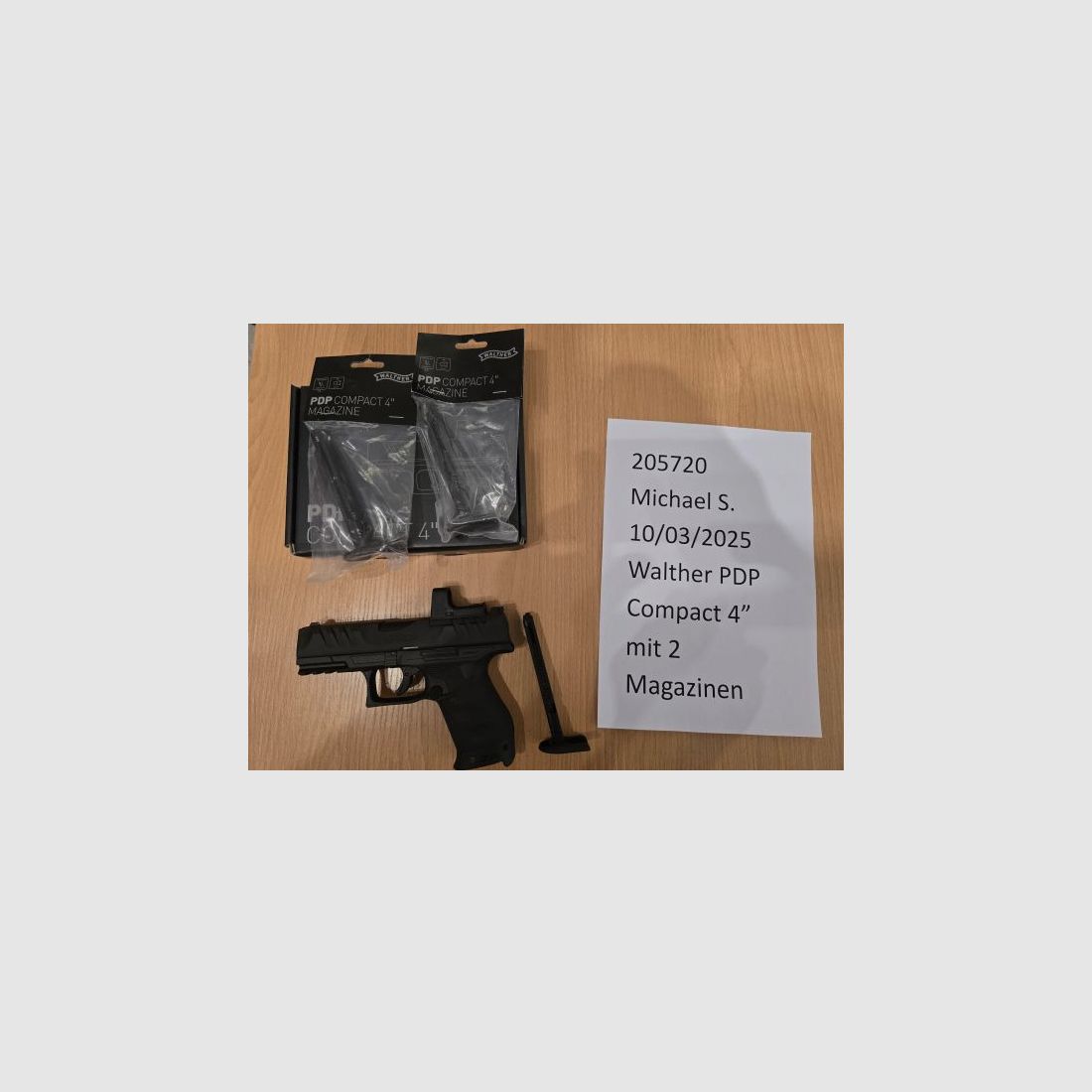 Walther PDP Compact 4" 6mm BB CO2 NBB Airsoft + 2 Magazine