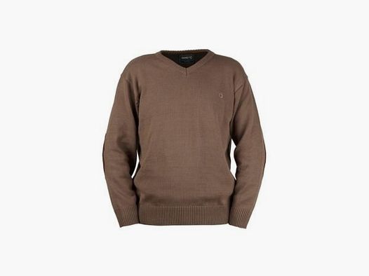 Dalian Mittelbraun Pullover mit V-Ausschnitt